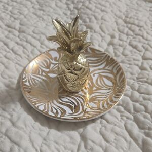 Lilly Pulitzer Gold Pineapple Trinket Dish